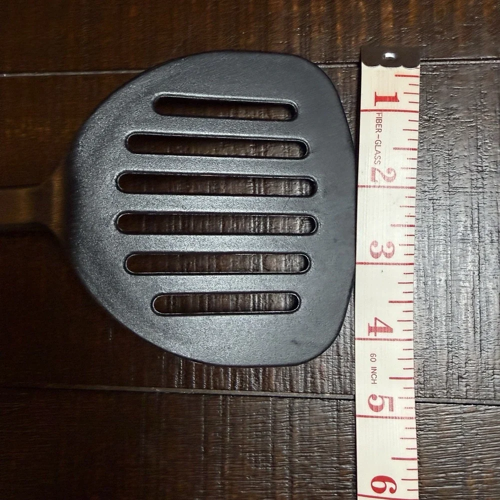 Vintage Ecko Slotted Wide Turner Spatula White Handle Black Nylon Flipper